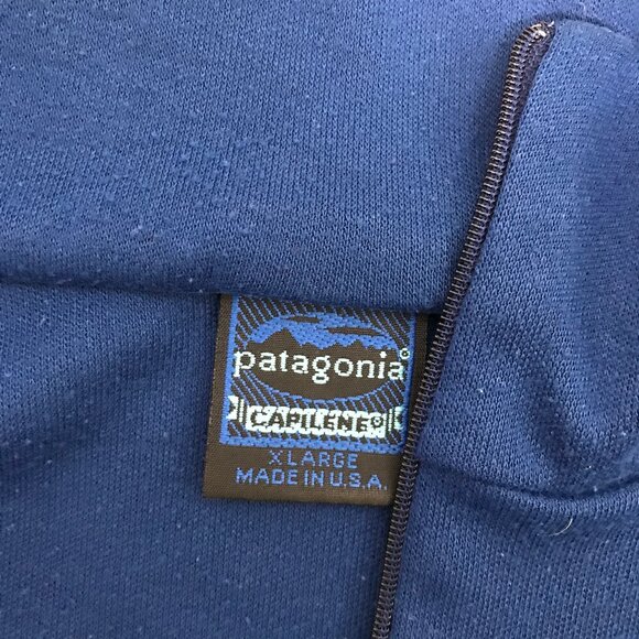 Vtg 90s Patagonia Capilene Blue Half Zip Mens XL - Picture 2 of 8
